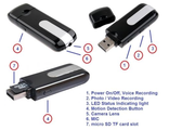 Шпионская скрытая камера - USB флешка 32гб